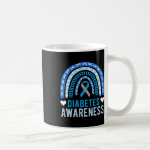 National Diabetes Awareness Month Blue Ribbon Rain Coffee Mug