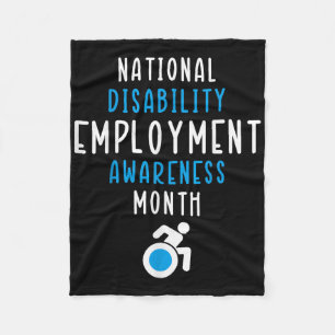 National Disability Employment Awareness Month Pri Fleece Blanket