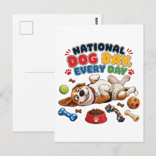 National Dog Day Every Day Postcard