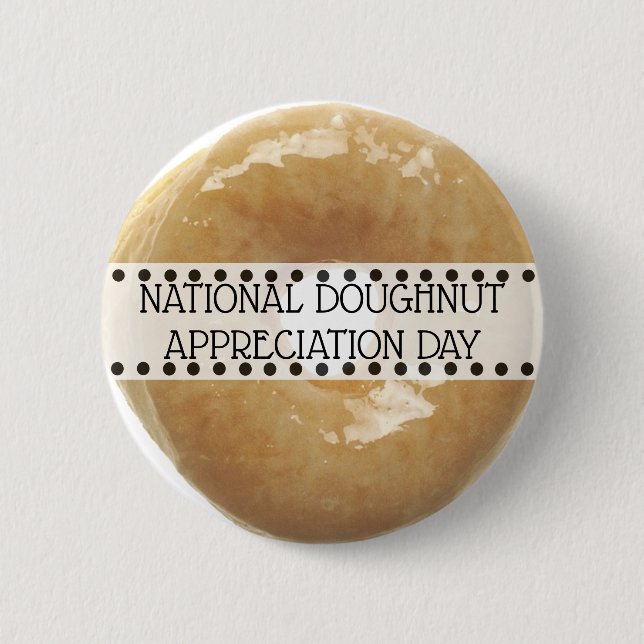 National Doughnut Appreciation Day November 5th 6 Cm Round Badge (Front)