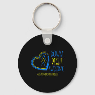National Down Syndrome Awareness Month Down Right  Key Ring