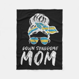National Down Syndrome Awareness Month Messy Bun M Fleece Blanket