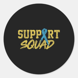 National Down Syndrome Awareness Month Support Squ Classic Round Sticker