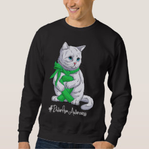 National Dwarfism Awareness Month Green Ribbon Cut Sweatshirt