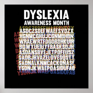 National Dyslexia Awareness Month October Poster