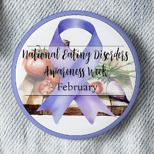 National Eating Disorders Awareness Week February 6 Cm Round Badge