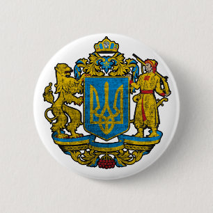 National Emblem Ukraine 6 Cm Round Badge
