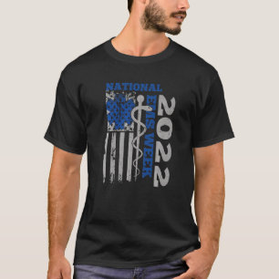 National Ems Week 2022 Usa Flag T-Shirt