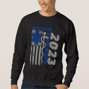 National EMS Week 2023 USA Flag Emergency Medical Sweatshirt