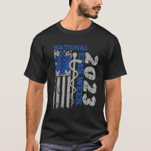National EMS Week 2023 USA Flag Emergency Medical  T-Shirt