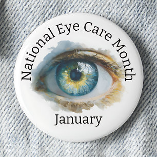 National Eye Care Month Awareness 6 Cm Round Badge