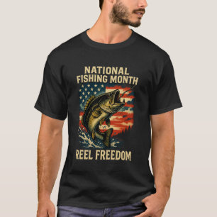 National Fishing Month USA Bass Catch Graphic Appa T-Shirt