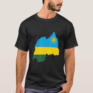 National Flag Map Of Rwanda T-Shirt