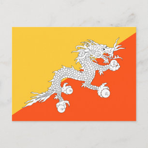 National Flag of Bhutan Postcard