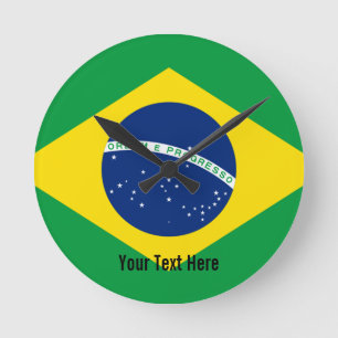 National flag of Brazil Round Clock