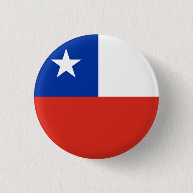 National flag of Chile 3 Cm Round Badge (Front)