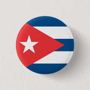 National flag of Cuba 3 Cm Round Badge