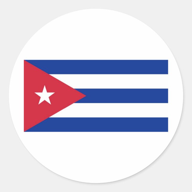 National flag of Cuba Classic Round Sticker (Front)