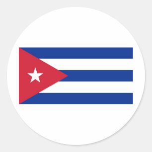 National flag of Cuba Classic Round Sticker