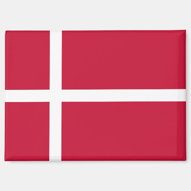 National Flag of Denmark Rectangle magnet  (Front)