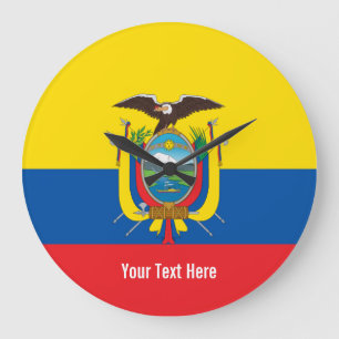 National flag of Ecuador Large Clock