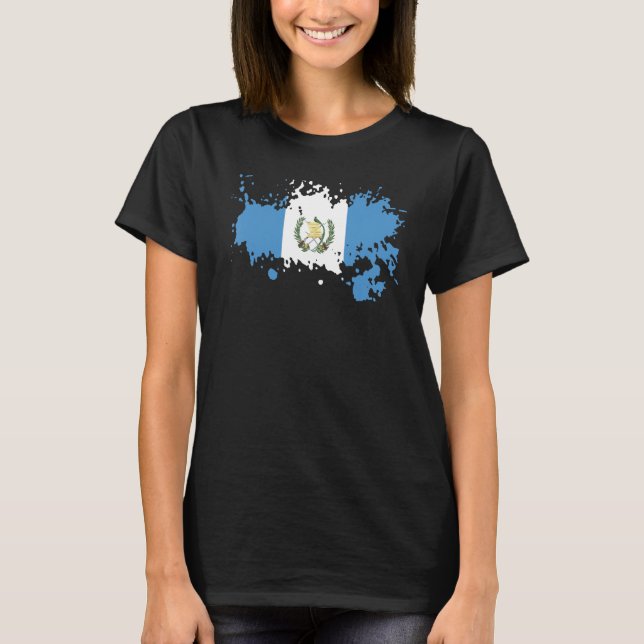 National Flag of Guatemala souvenir  for men women T-Shirt (Front)