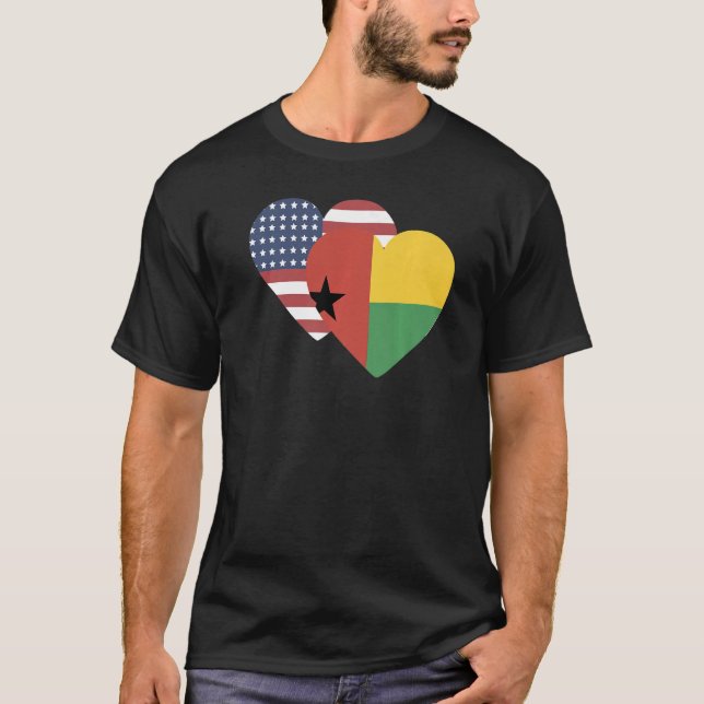 National Flag of Guinea Bissau souvenir  for men w T-Shirt (Front)