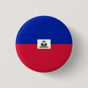 National Flag of Haiti 3 Cm Round Badge