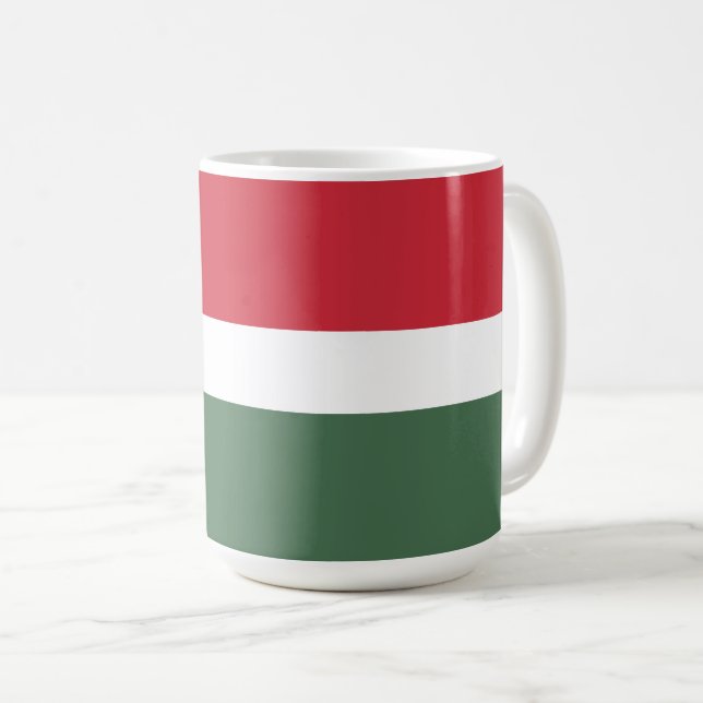 National Flag of Hungary Coffee Mug (Front Right)