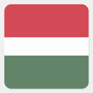 National Flag of Hungary Square Sticker