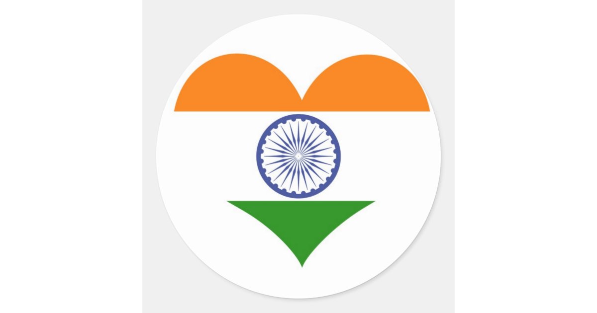 National Flag of India Ashoka Chakra Classic Round Sticker