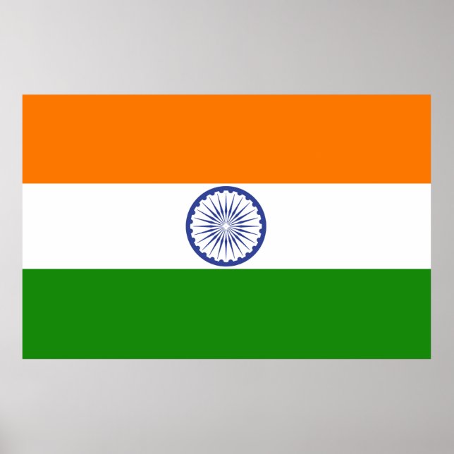 National Flag of India Ashoka Chakra Poster (Front)