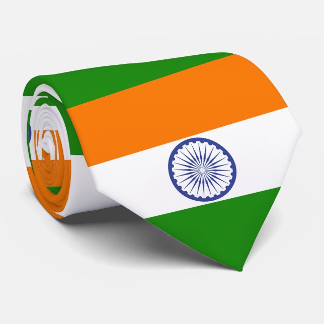 National Flag of India Ashoka Chakra Tie (Rolled)