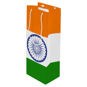 National Flag of India Ashoka Chakra Wine Gift Bag