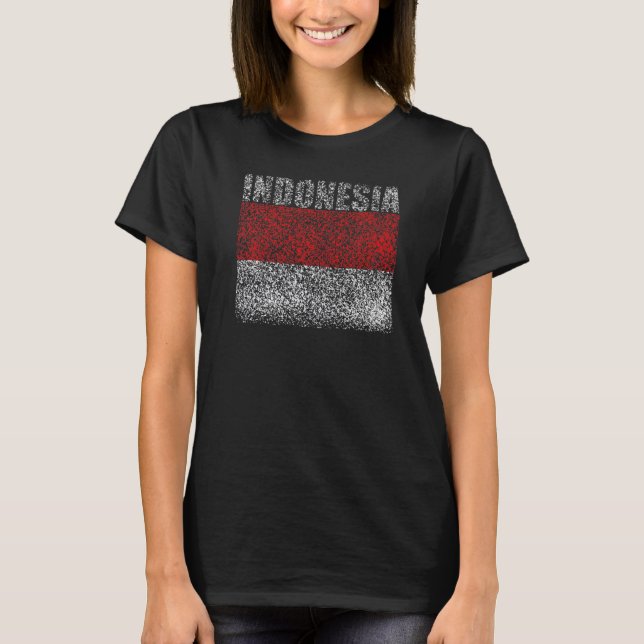 National Flag of Indonesia souvenir  for men women T-Shirt (Front)