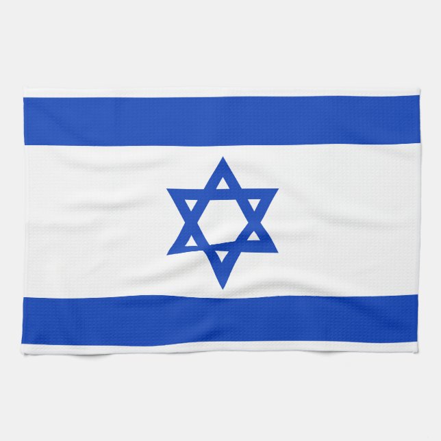 National flag of Israel - Authentic version Tea Towel (Horizontal)