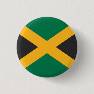 National flag of Jamaica 3 Cm Round Badge