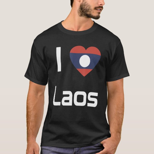 National Flag of Laos souvenir  for men women 2 T-Shirt (Front)