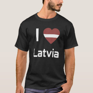 National Flag of Latvia souvenir for men women 4 T-Shirt
