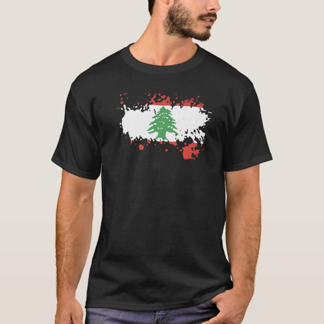 National Flag of Lebanon souvenir  for men women T-Shirt (Front)