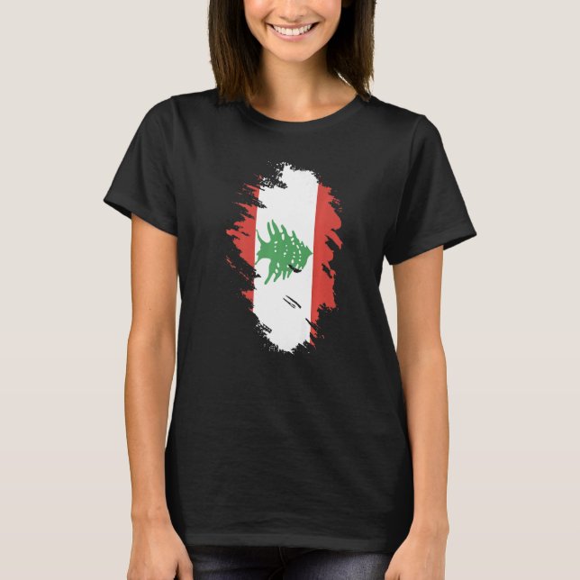 National Flag of Lebanon souvenir  for men women   T-Shirt (Front)