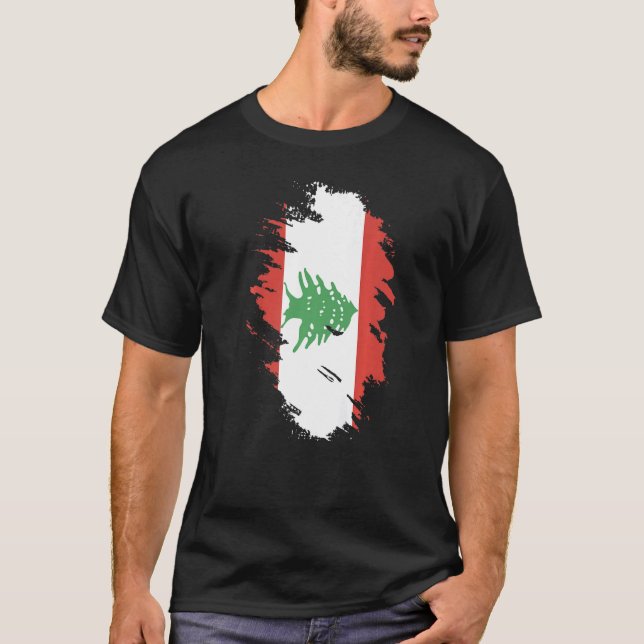 National Flag of Lebanon souvenir  for men women   T-Shirt (Front)