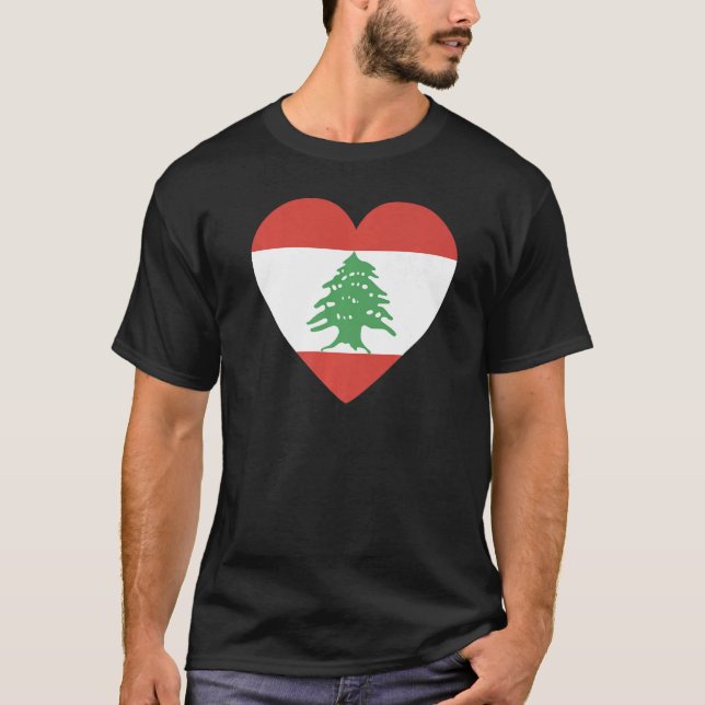 National Flag of Lebanon souvenir  for men women   T-Shirt (Front)