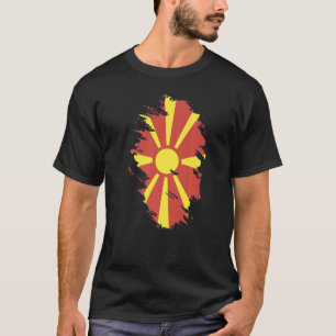 National Flag of Macedonia souvenir  for men women T-Shirt