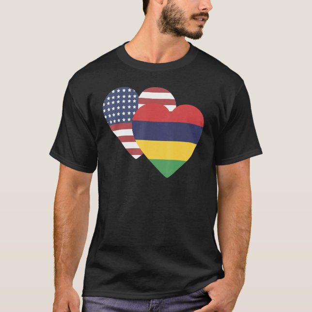 National Flag of Mauritius souvenir  for men women T-Shirt (Front)
