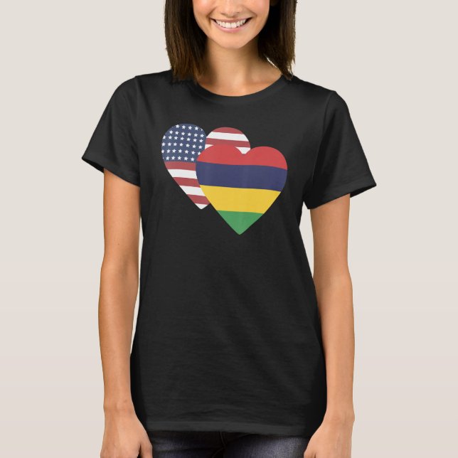 National Flag of Mauritius souvenir  for men women T-Shirt (Front)