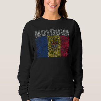 National Flag of Moldova souvenir for men women 3 Sweatshirt