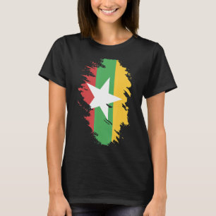 National Flag of Myanmar souvenir for men women T-Shirt