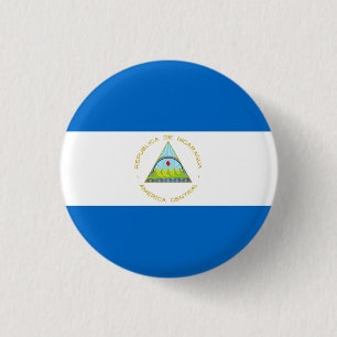 National flag of Nicaragua 3 Cm Round Badge