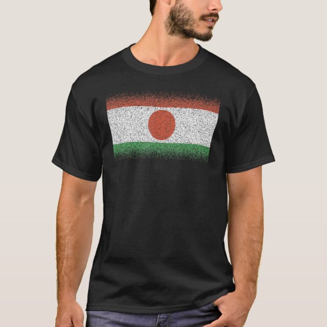 National Flag of Niger souvenir  for men women T-Shirt (Front)